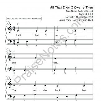 All That I Am I Owe To Thee